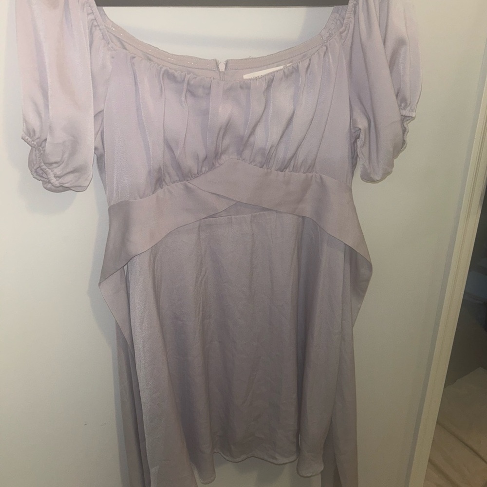 Altar'd State Purple Asymmetrical Ruched dress